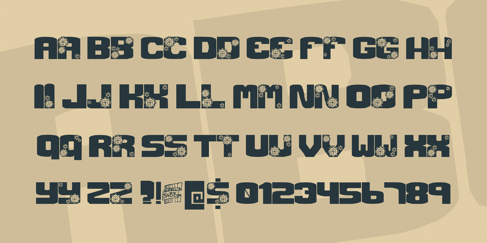 Gear Crank Font 2