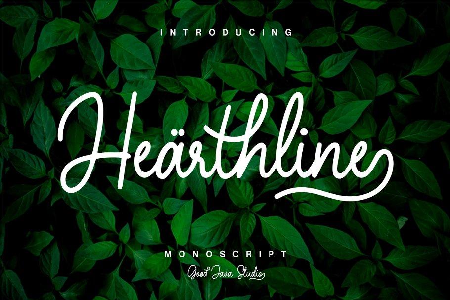 Hearthline Monoscript Font 1