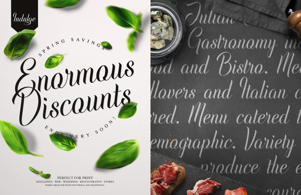 Indulge Script Font 3