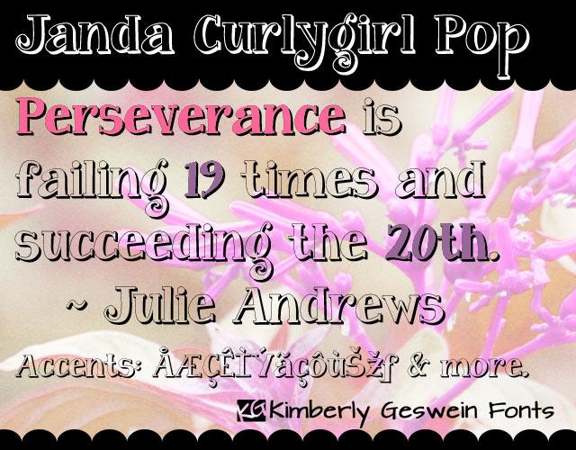 Janda Curlygirl Pop Font