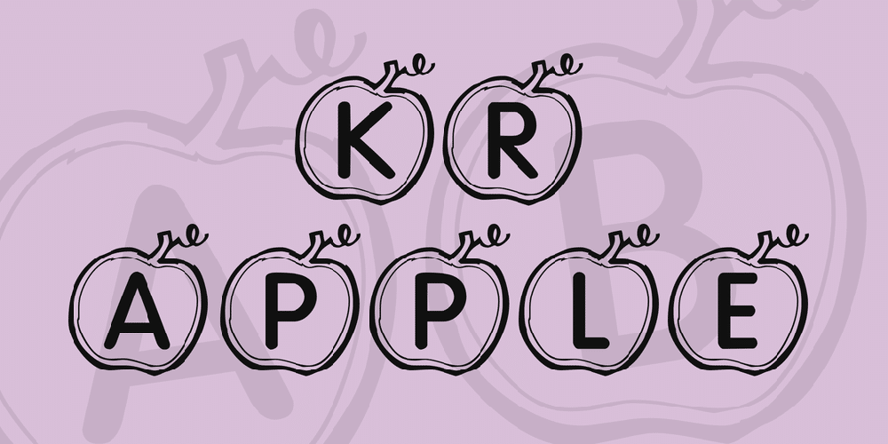 KR Apple Font 1