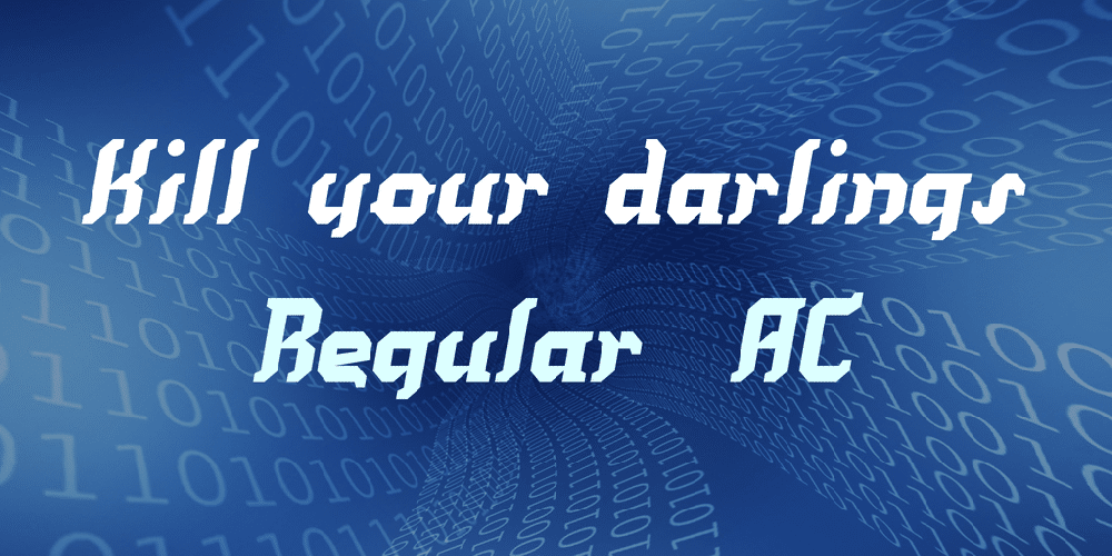 Kill Your Darlings Font