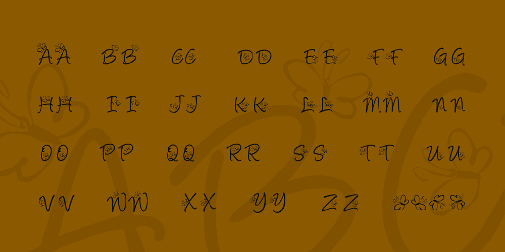 Kr Butterfly Font 1