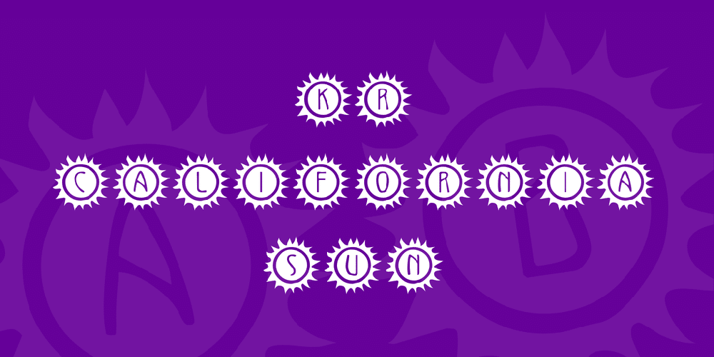 Kr California Sun Font