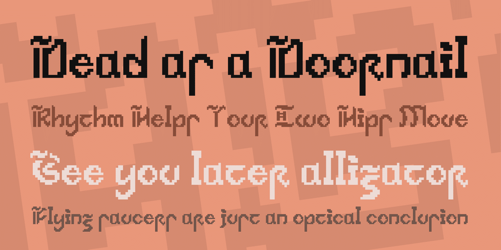 Medieval Pixular Font 1