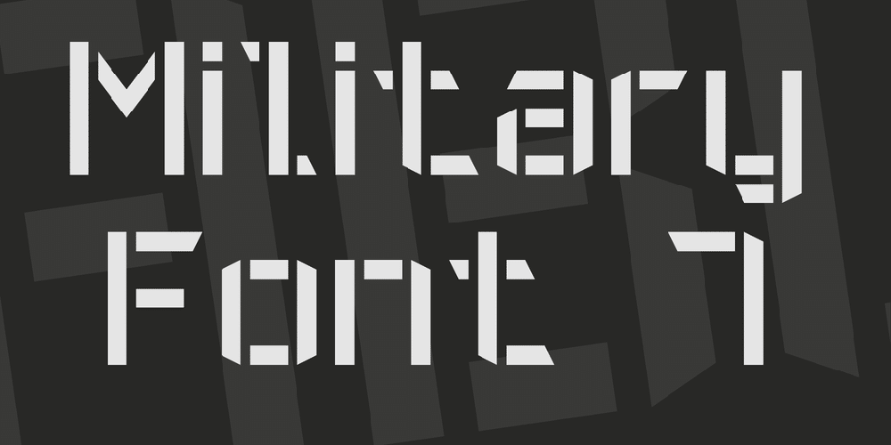 Military Font 7 Font 1