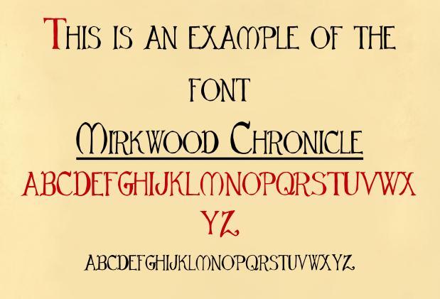 Mirkwood Chronicle Font 1
