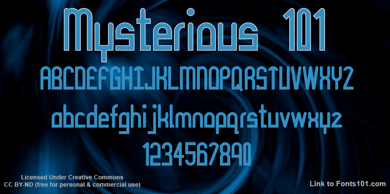 Mysterious 101 Font