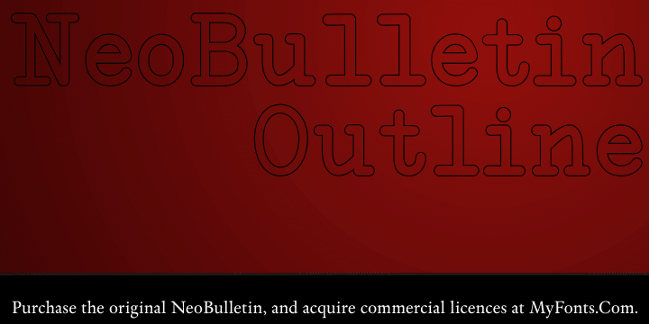 Neobulletin Outline Font