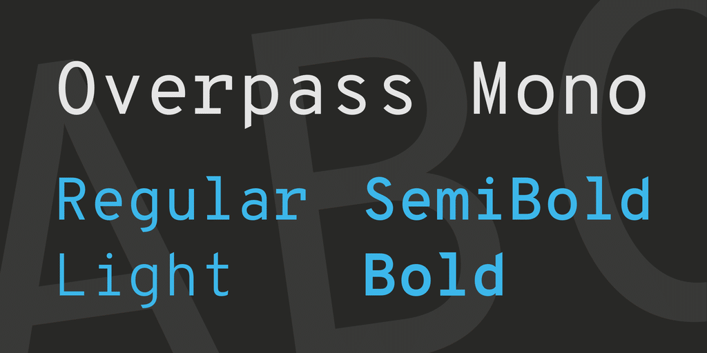 Overpass Mono Font
