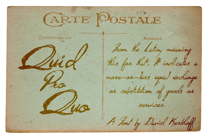 Quid Pro Quo Font
