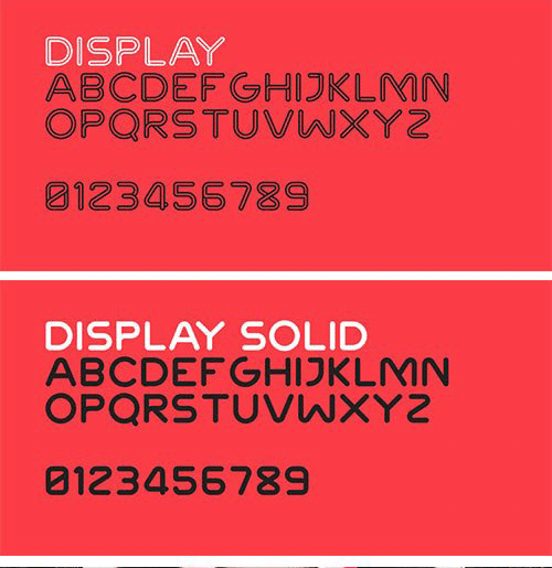 Rails Outline Display Typeface