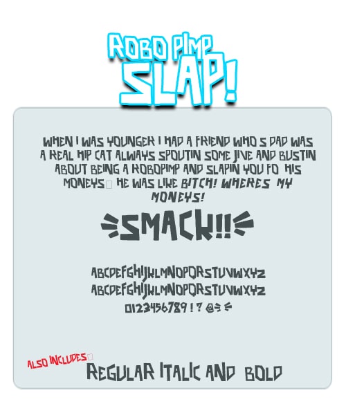 Robo Pimp Slap Font