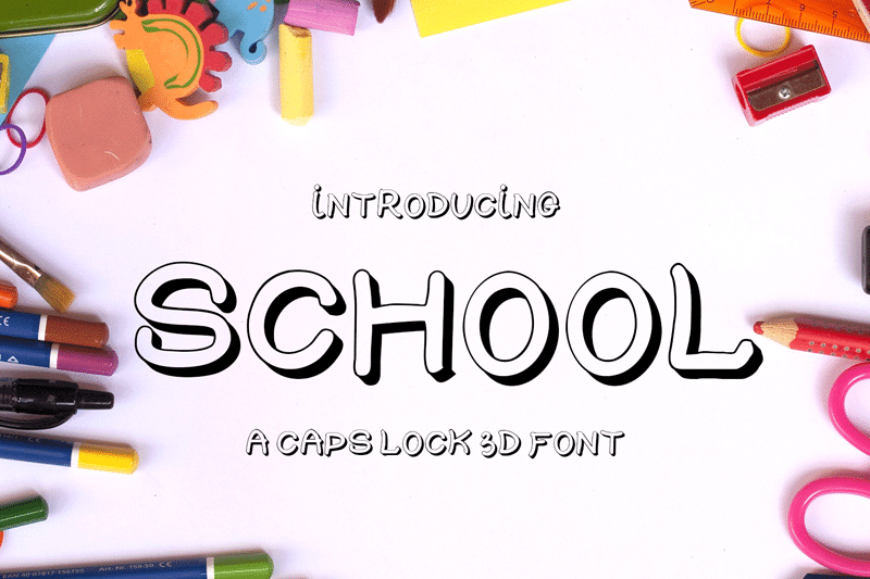 School Cartoon Font