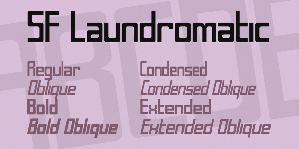 Sf Laundromatic Font