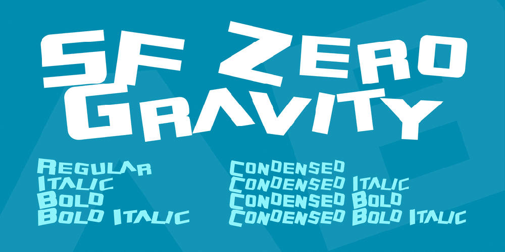 Sf Zero Gravity Font