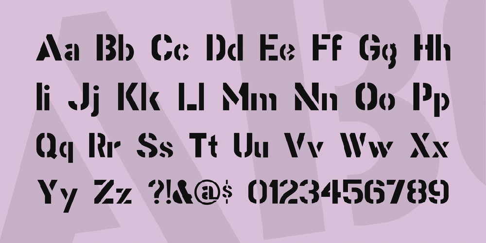 Stencil Gothic Font 2