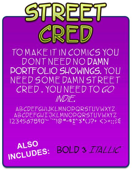 Street Cred Font 1