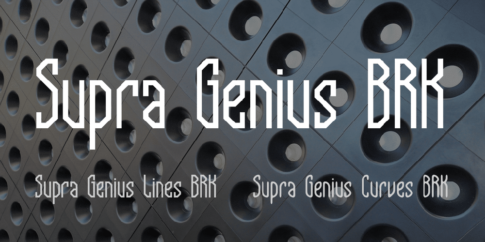 Supra Genius Brk Font