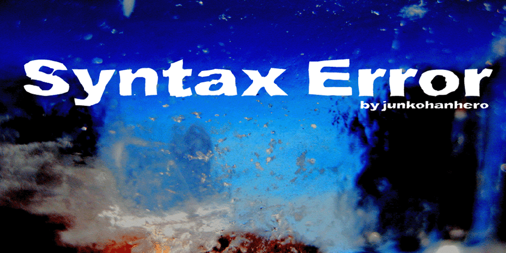 Syntax Error Font 1