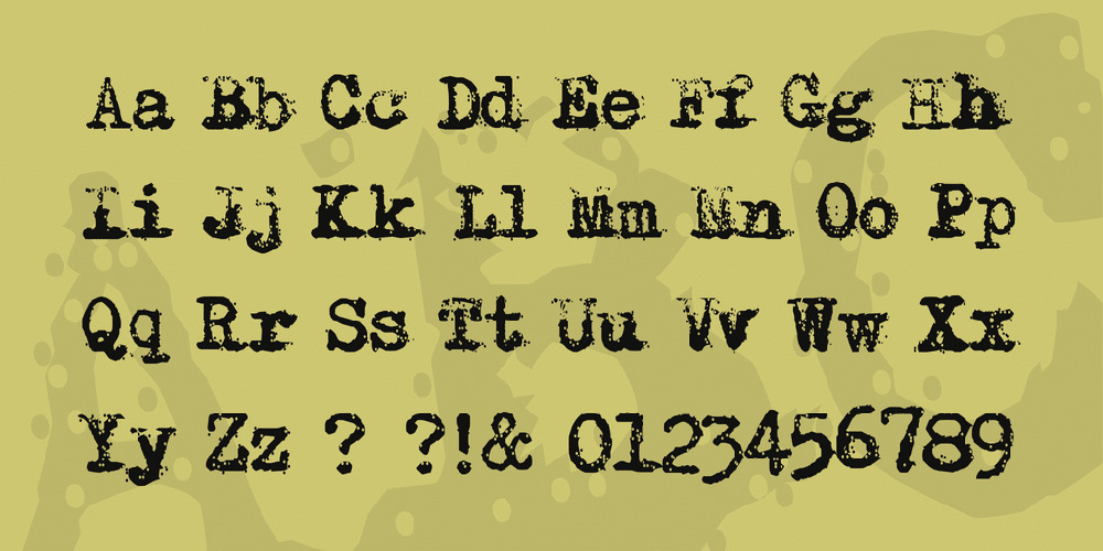 Typewriter - Remington RIVIERA Font 4