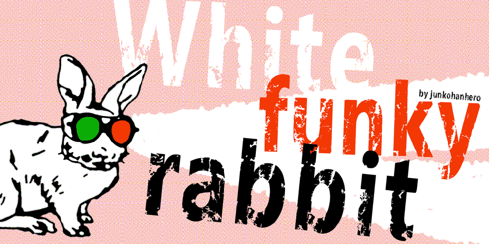 White Funky Rabbit Font 1