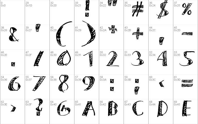 Zai Seagull Felt-Tip Pen Font 1