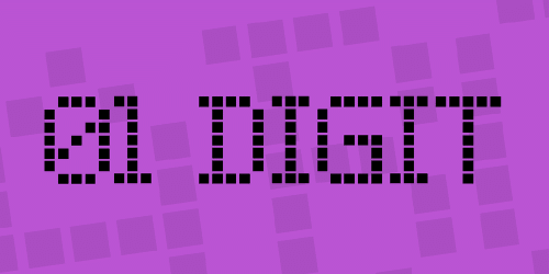 01 Digit Font