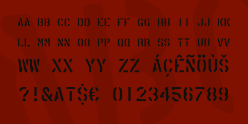 American Stencil Font 3