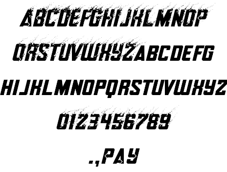 Avengero Disassembled Font 2