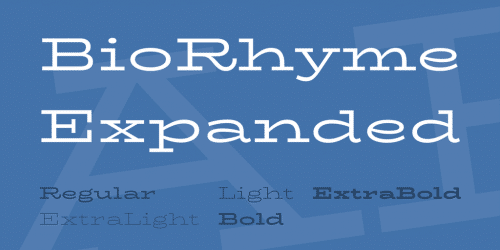 Biorhyme Expanded Font