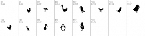 Birds Font 1