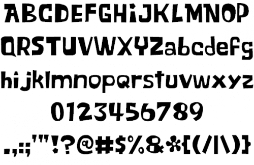 Blob Spongey Lowercase Font 2