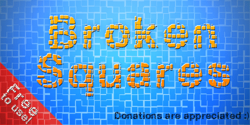 Broken Squares Font