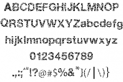 Broken Squares Font 1