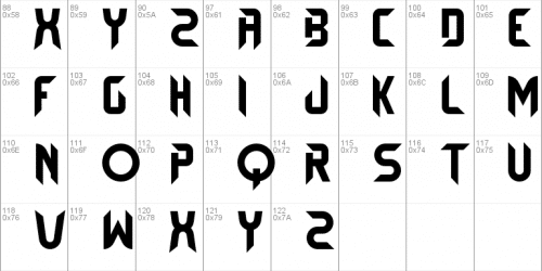 Btx-Excelcius Font 2