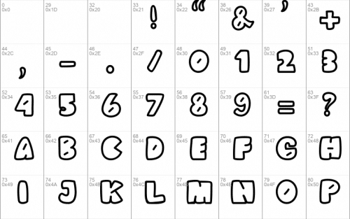 Bumblebee Outline Font 1