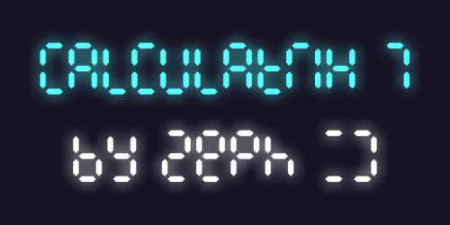 Calculatrix 7 Font 1