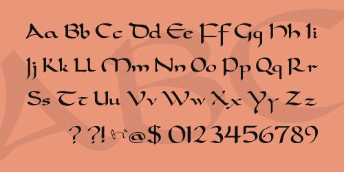 Carolingia (Bigfoot) Font 2