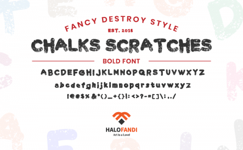 Chalk Scratches Rough Font