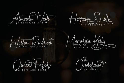 Chandelle Signatures Script Font 3