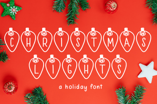 Christmas Lights Christmas Font