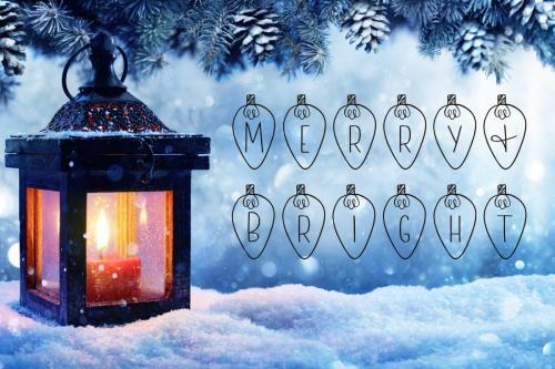 Christmas Lights Christmas Font 5