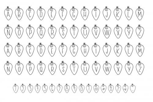 Christmas Lights Christmas Font 6