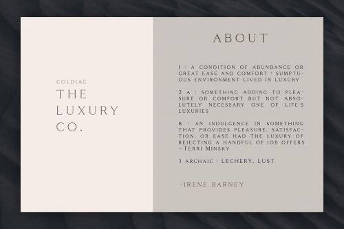 Coldiac Luxury Serif Font 8