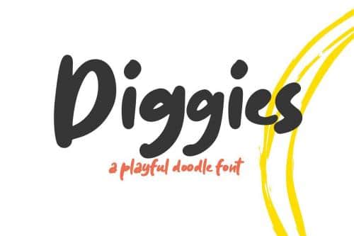 Diggies - A Playful Doodle Font  1
