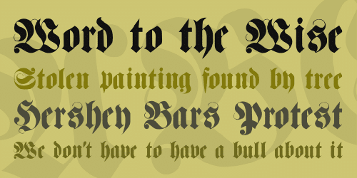 Fette Haenel Fraktur Font 1