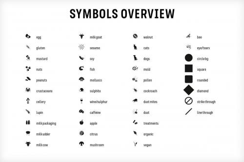 Food  Allergen Vector Icons Font 2