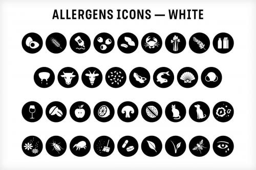 Food  Allergen Vector Icons Font 3