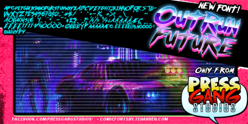 Future Outrun Font 3